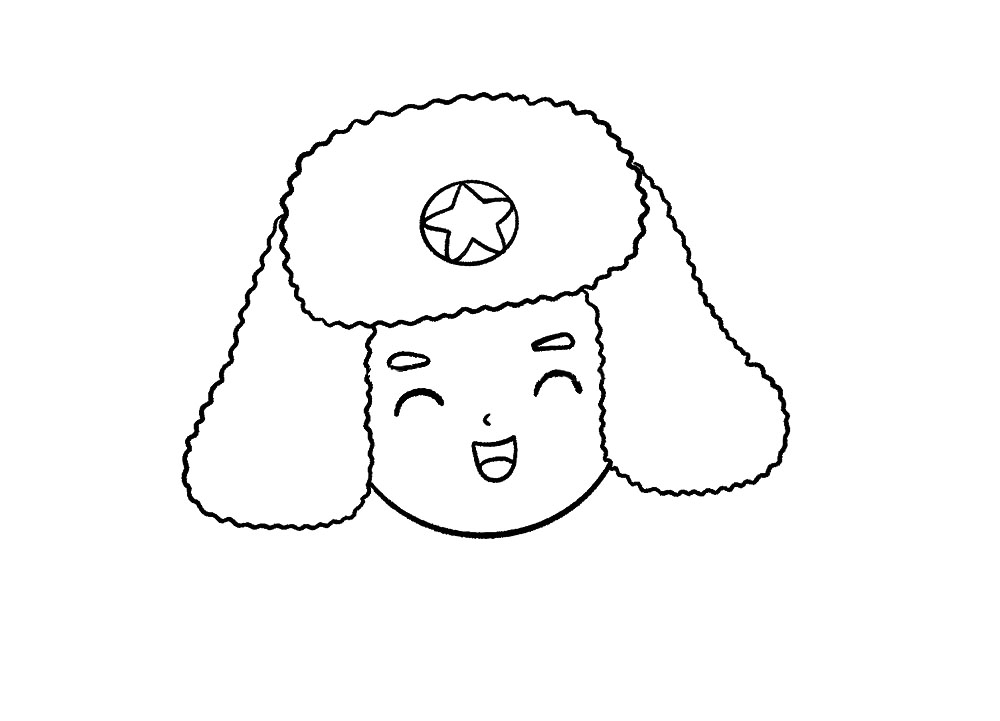 雷锋的简笔画画法步骤-图4