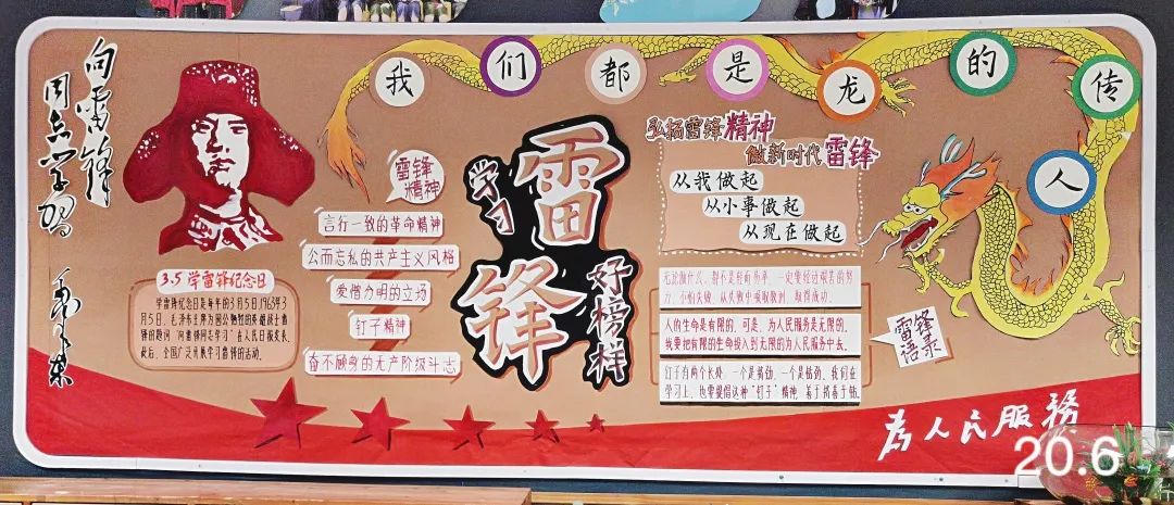 “青春学雷锋 一起向未来”主题黑板报-图2
