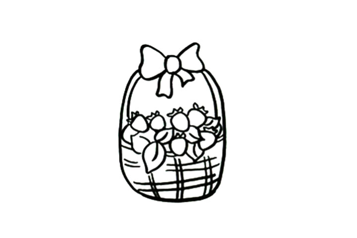 步骤3：完成篮子的细节。