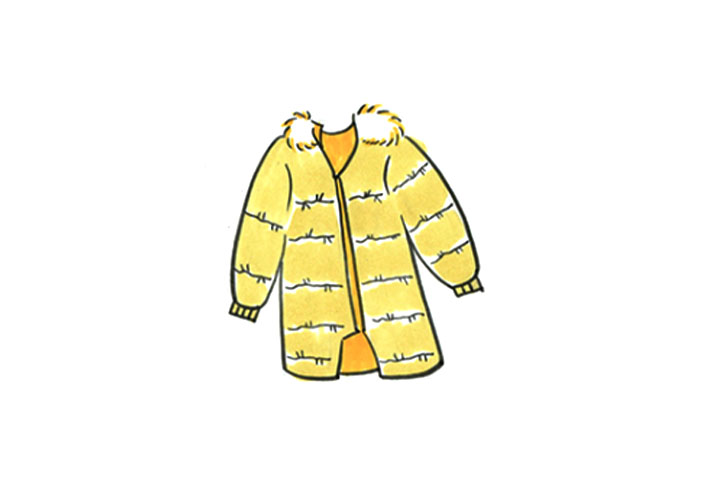 中长款羽绒服怎么画