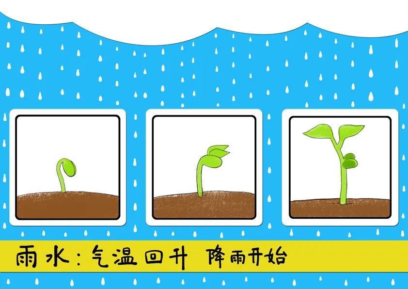 二十四节气之雨水儿童画