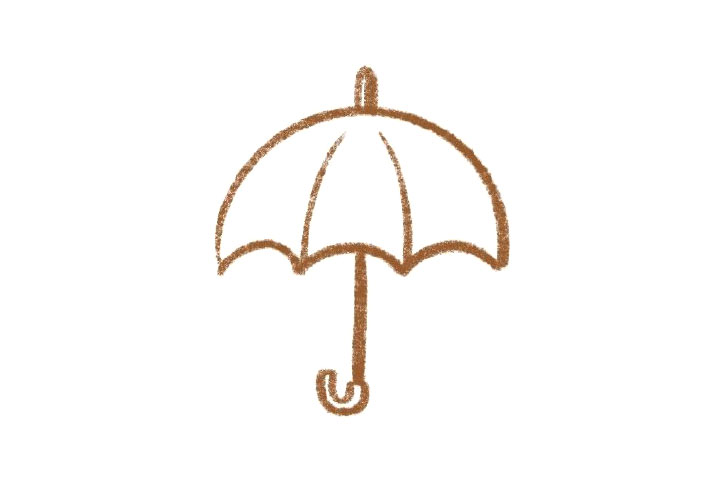 彩虹小雨伞怎么画-图2