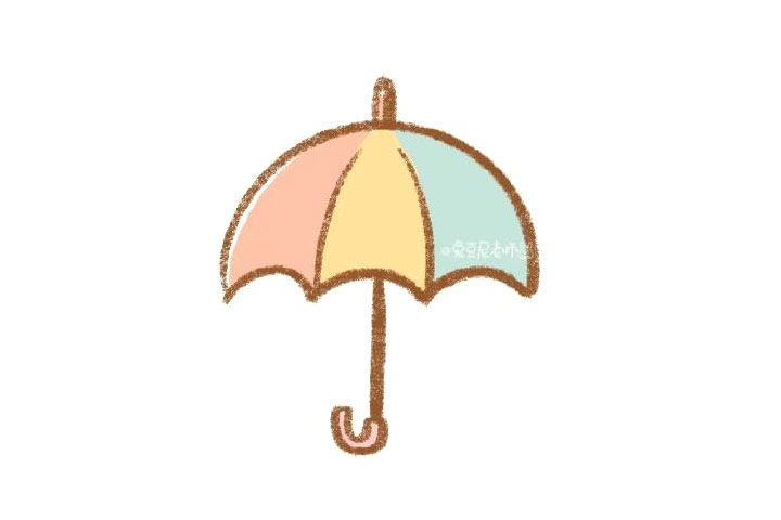 彩虹小雨伞怎么画-图3