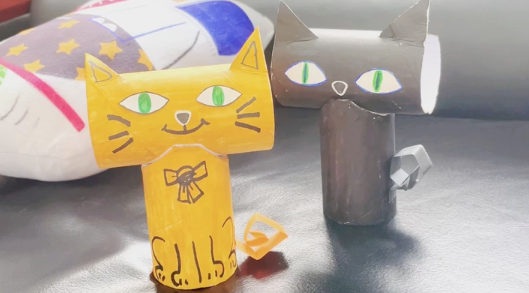 教你用废弃的卷纸筒做只可爱的小猫咪