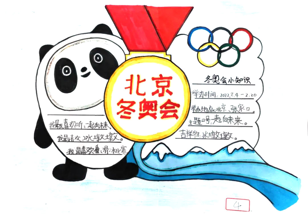 很有代表的9张北京冬奥会手抄报-图2