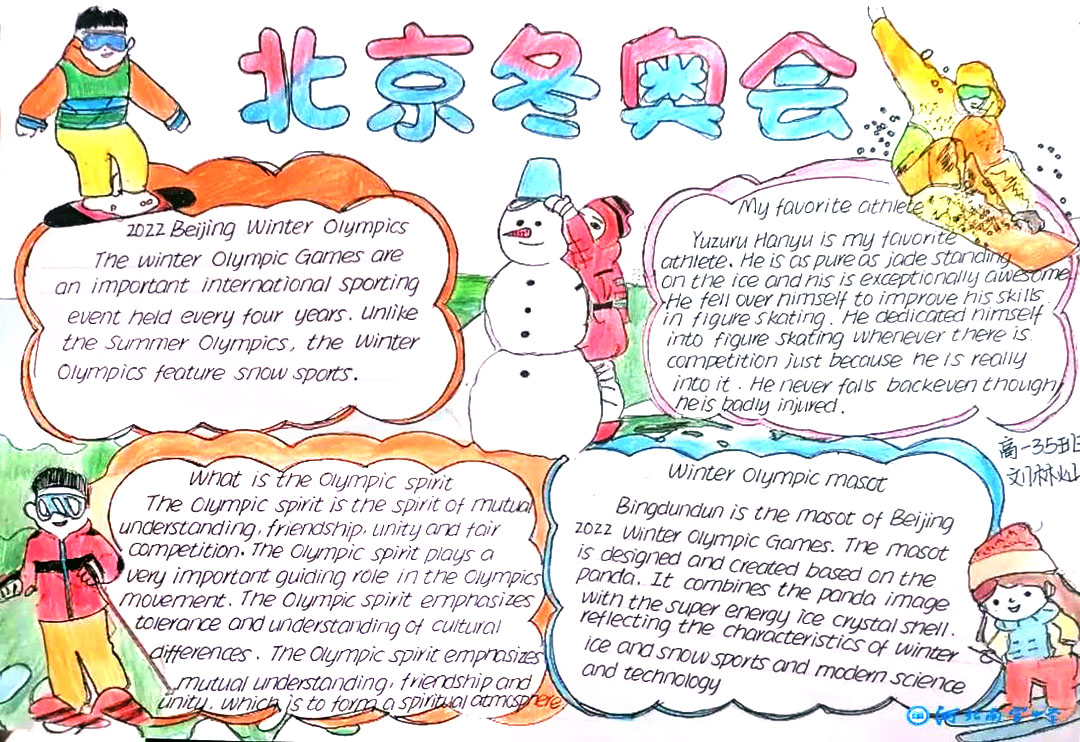 冰雪奥运2022北京冬奥会手抄小报5张-图2