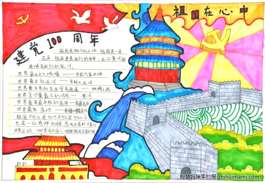 “童心向党，喜迎党的二十大”主题手抄报（8张）-图1