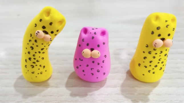 用彩泥捏一只金钱豹，带你游览非洲大草原上的动物世界