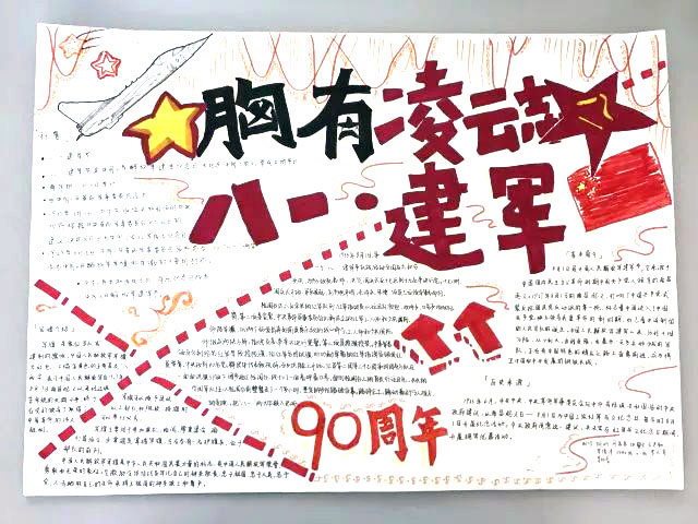 建军九十五周年手抄报简单字少（15张）-图2