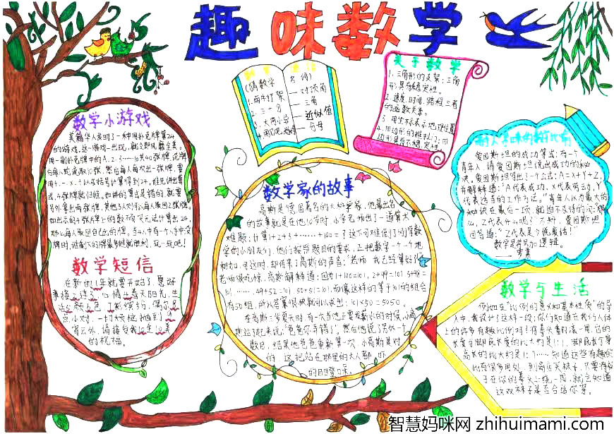 8张非常漂亮的数学手抄报-图5