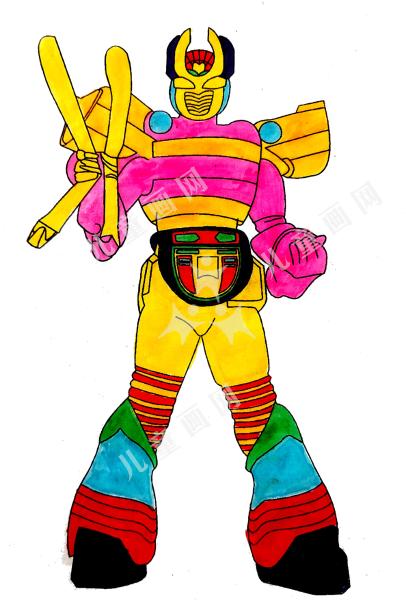 机械战警儿童画欣赏