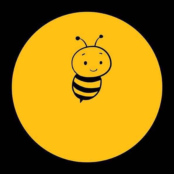 步骤3：然后我们给蜜蜂添加细节。