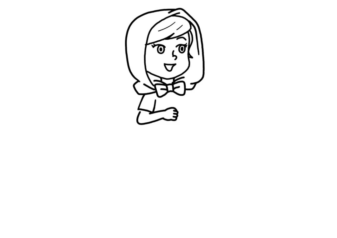 童话故事简笔画 小红帽简笔画-图2