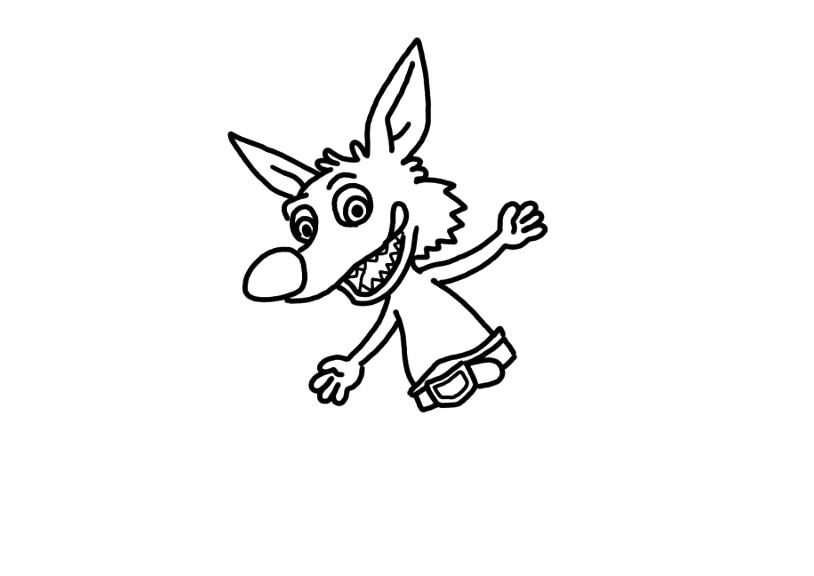 童话故事简笔画 大灰狼简笔画-图2