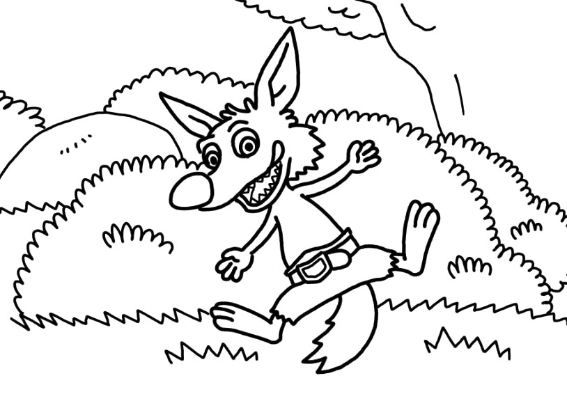 童话故事简笔画 大灰狼简笔画-图4