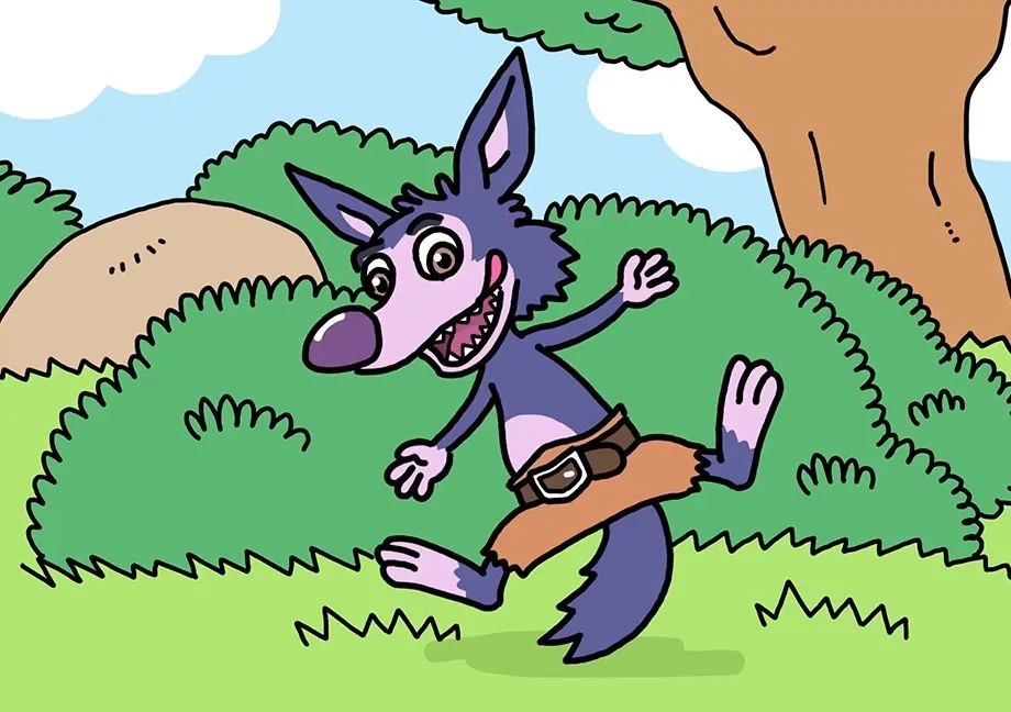 童话故事简笔画 大灰狼简笔画