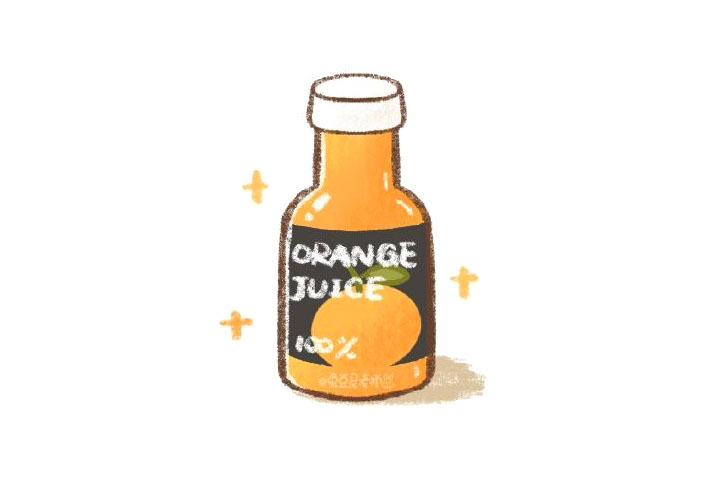 一瓶橙汁怎么画