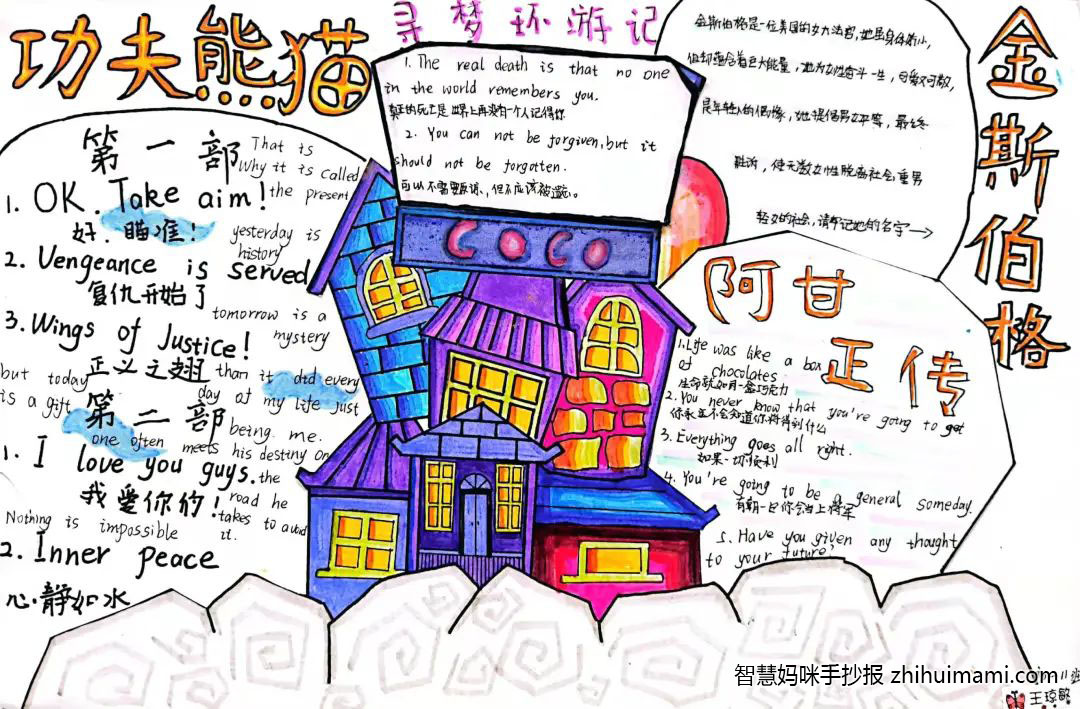 以“英语电影金句”为主题的英语手抄报（一等奖）-图8