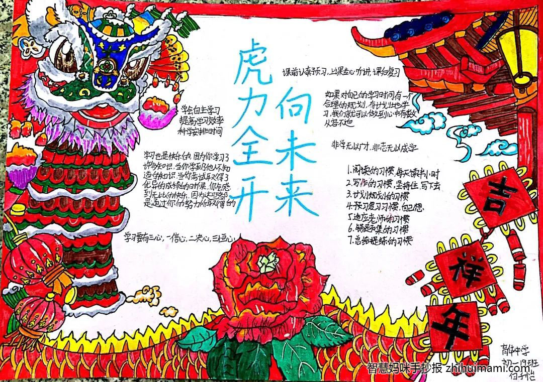 虎力全开向未来主题手抄报一等奖（10张）-图10