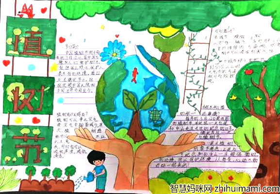 关于3月12日植树节主题手抄报（6张）-图5