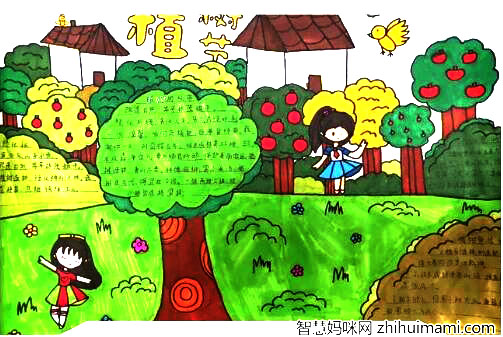 简单漂亮的植树节手抄报-图1