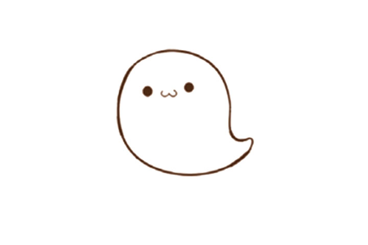 步骤2：画出圆圆的眼。