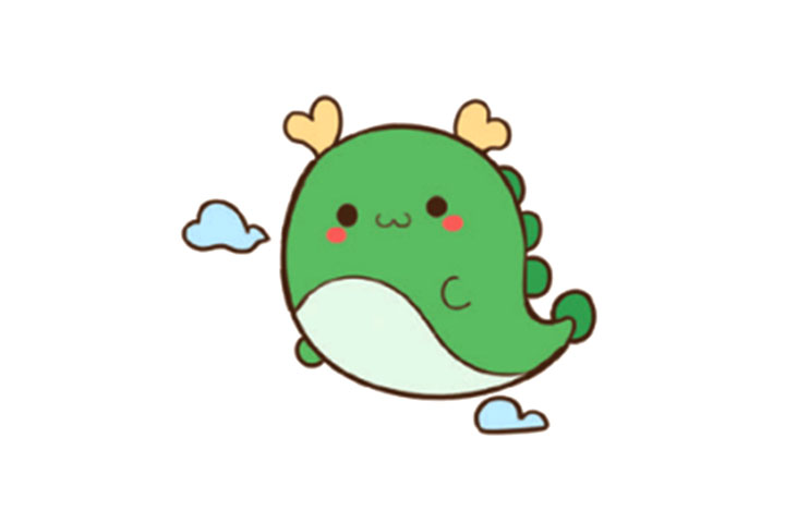 十二生肖简笔画 辰龙的画法