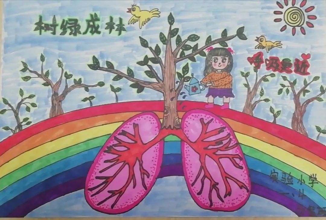 一起来植树儿童画图片（9张）-图3