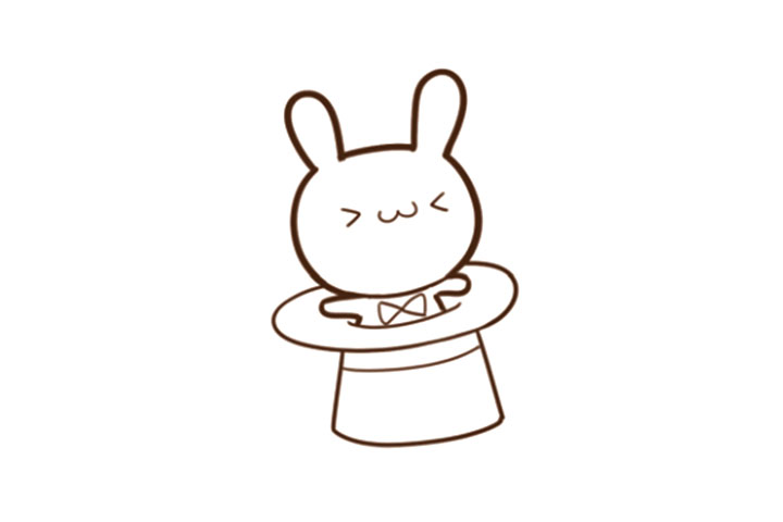 步骤3：画一个大大的帽子。