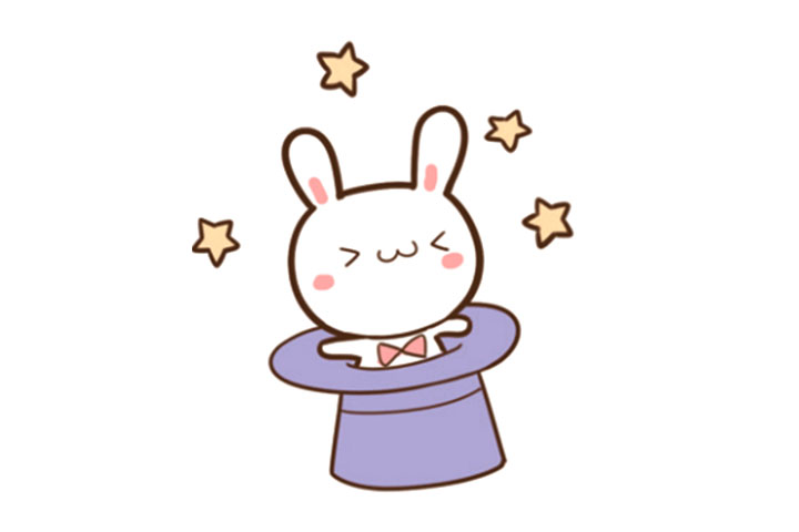 十二生肖简笔画 卯兔魔法小兔子