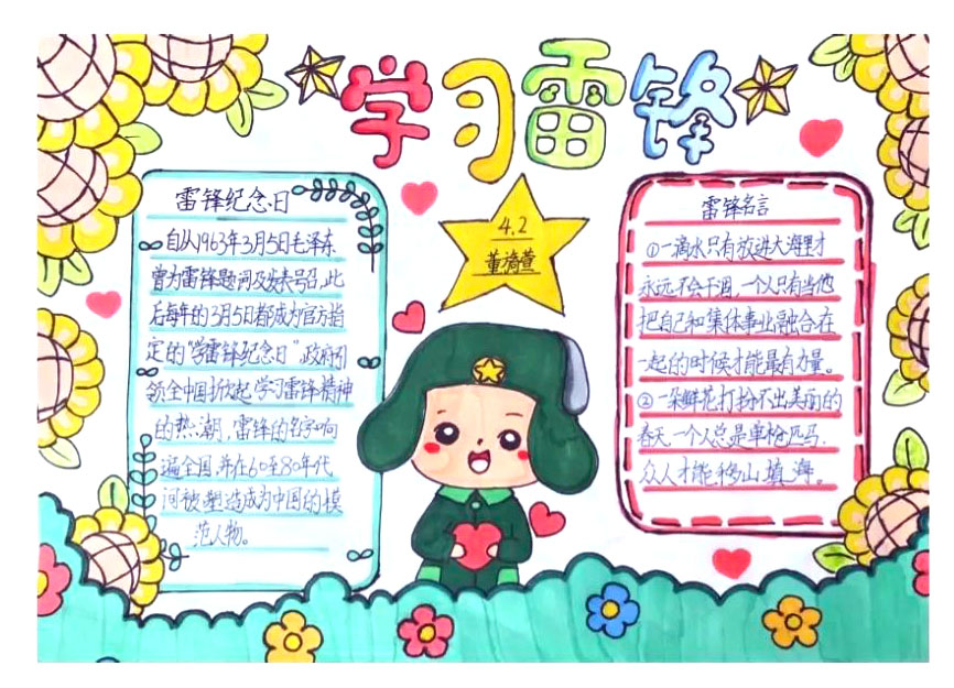 三月学雷锋主题手抄报简单又漂亮（9张）-图1