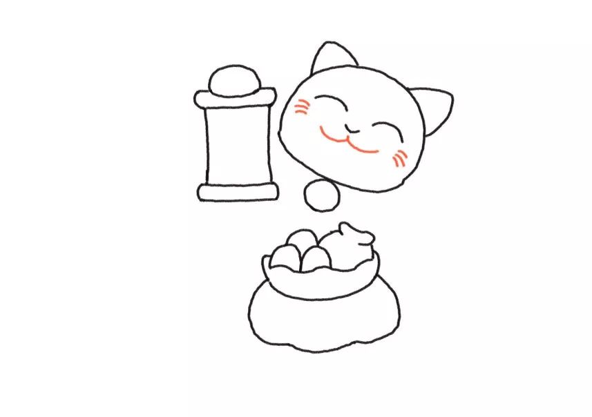 可爱又吉祥的萌物招财猫怎么画-图4