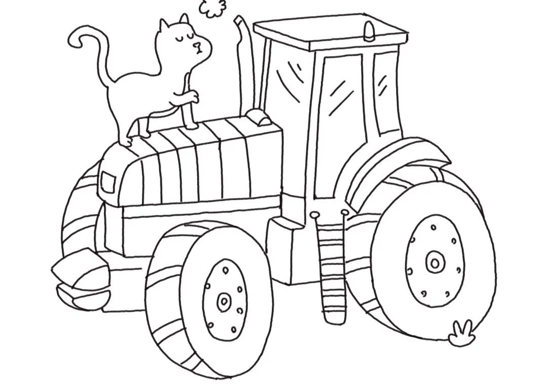 漂亮的拖拉机怎么画-图5