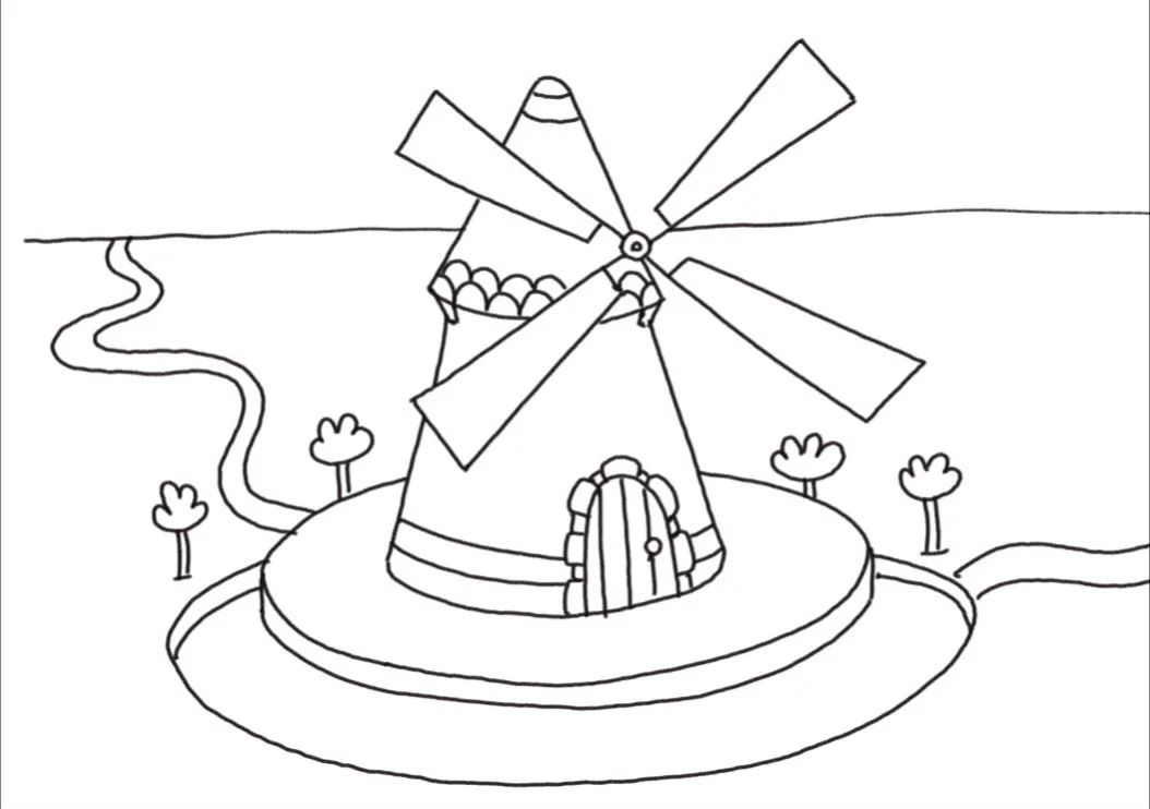 漂亮的风车怎么画-图5
