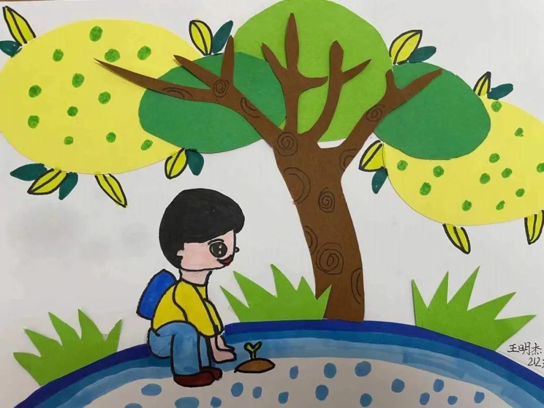 多一片绿叶 多一份温馨植树节手抄报获奖作品-图1