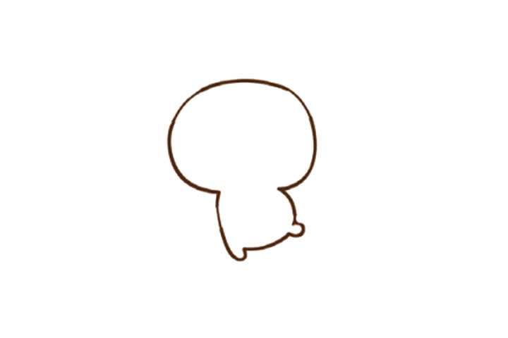 步骤2：接着画出胖胖的身体。