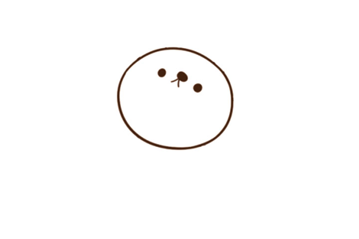 步骤1：画出圆圆的脑袋。