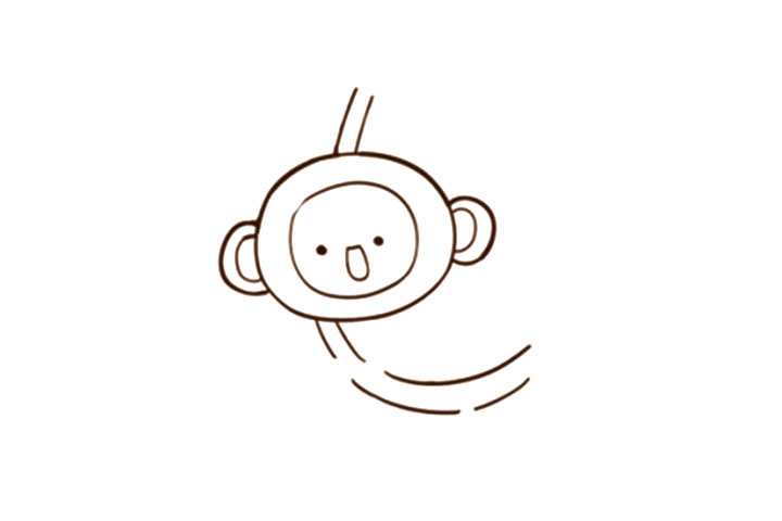 步骤2：下面画条树枝。