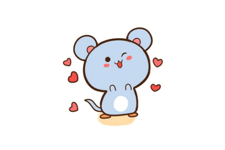 十二生肖简笔画子鼠 卖萌老鼠怎么画