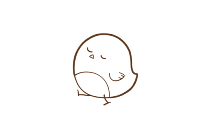 步骤3：画出手脚和肚子。