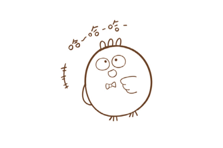 步骤4：画上手脚和装饰