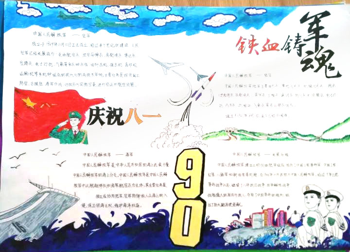 建军95周年手抄报简单又漂亮-图2