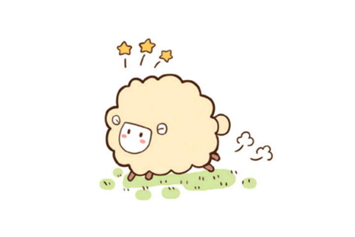 十二生肖简笔画 未羊画法二