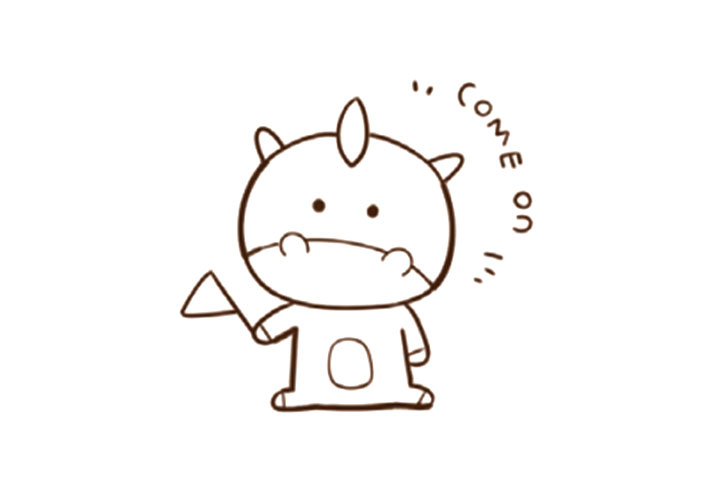 步骤4：加上小旗子和文字做装饰。