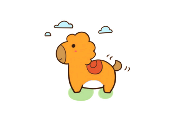 十二生肖简笔画 午马画法二