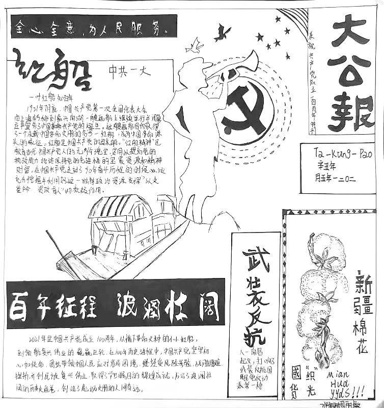 关于建团100周年的手抄报图片（9张）-图6
