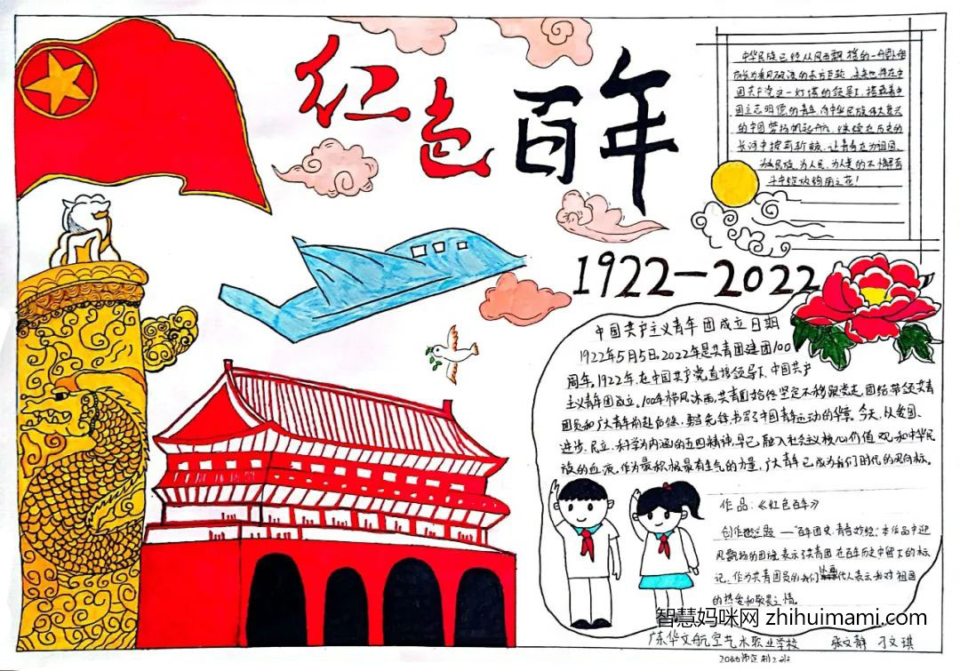 8张喜迎建团百年的手抄报-图3