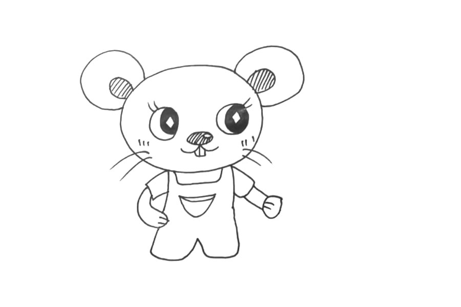 植树小老鼠 植树节主题简笔画-图3