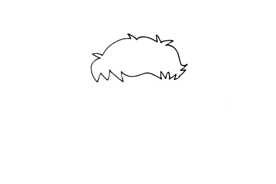 植树节主题简笔画 给小树浇水-图1