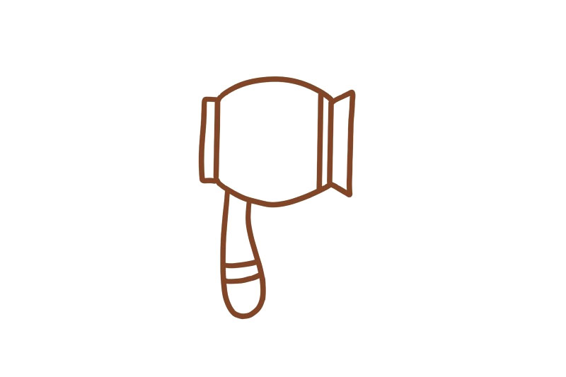 萌萌的女神节素材 吹风机简笔画-图3